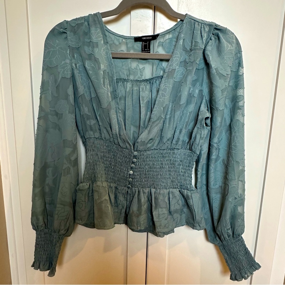 Teal blouse